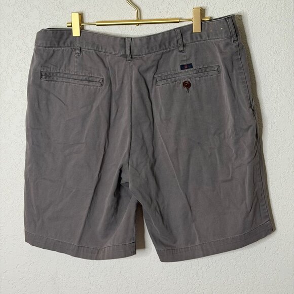 Faherty Chino Cotton Shorts Mens Size 35 Gray 9-inch Inseam Casual Walking Outdo - Picture 2 of 10
